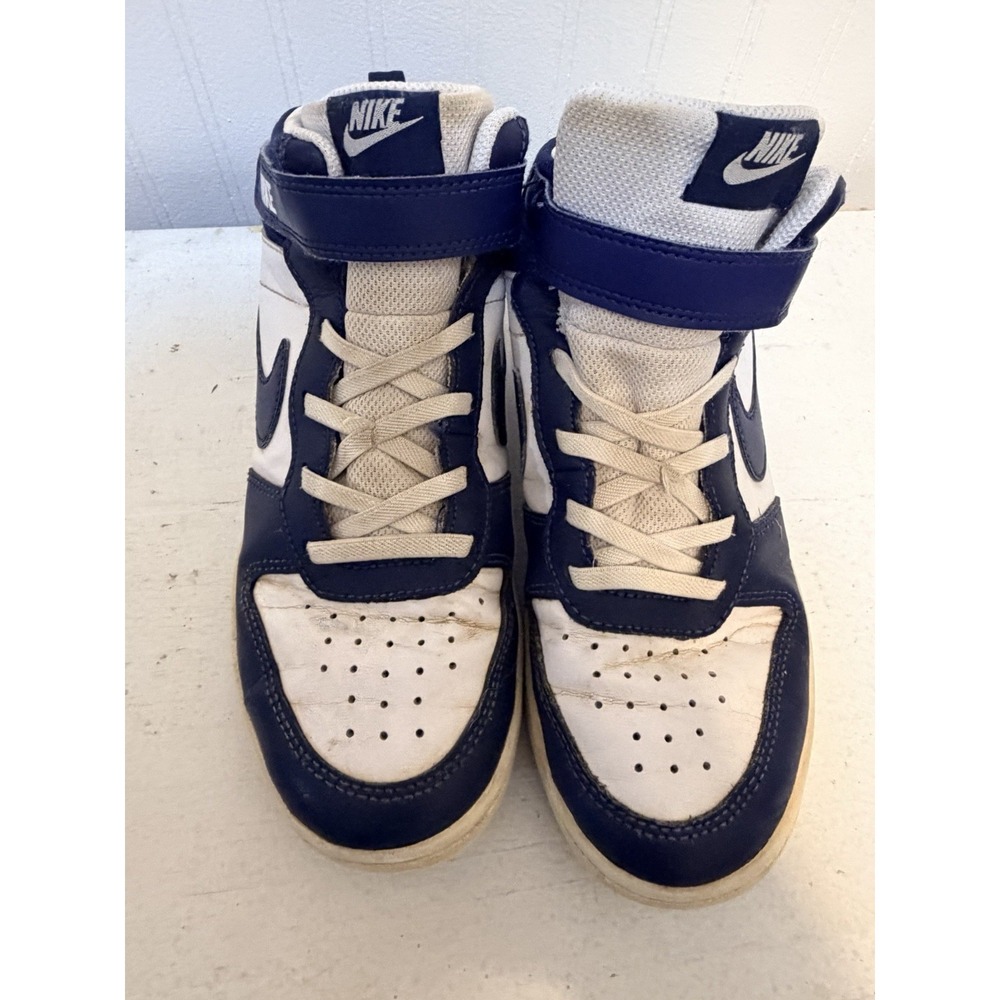 Nike Boys High Top Athletic Sneakers Blue White CD7783-107 US Size 2Y